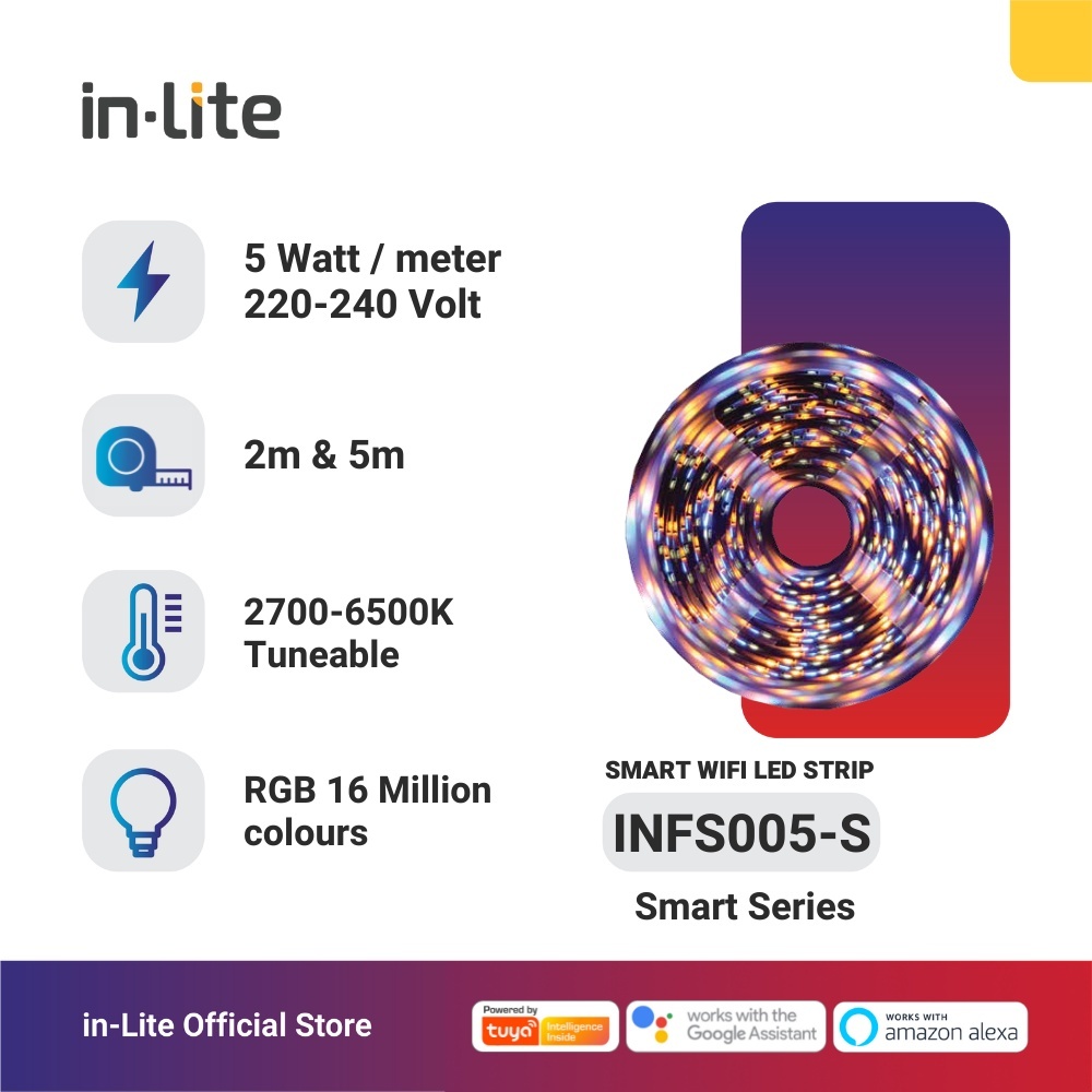 INLITE LAMPU LED STRIP SMART WIFI RGB INFS005-S 5M/ROL