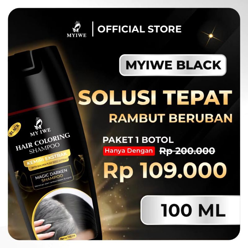 CP-My Iwe Hair coloring Shampo Penghitam Uban Shampo Anti Uban