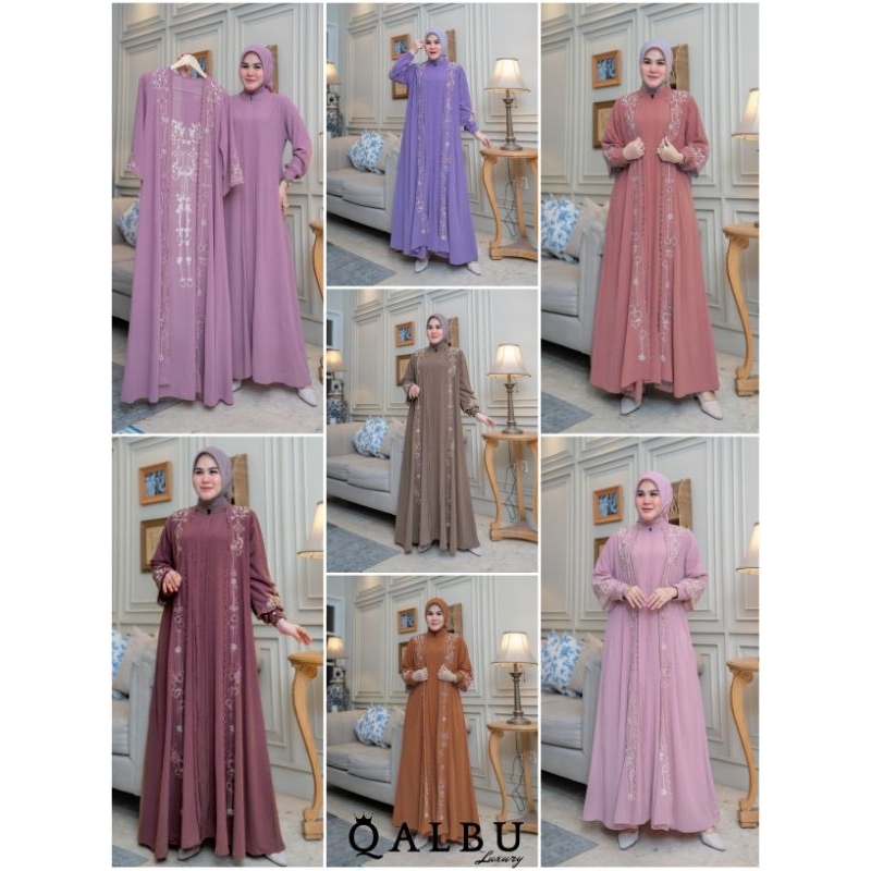 Gamis Asyifa|dress|gamis set outer Asyifa by Qalbu Luxury