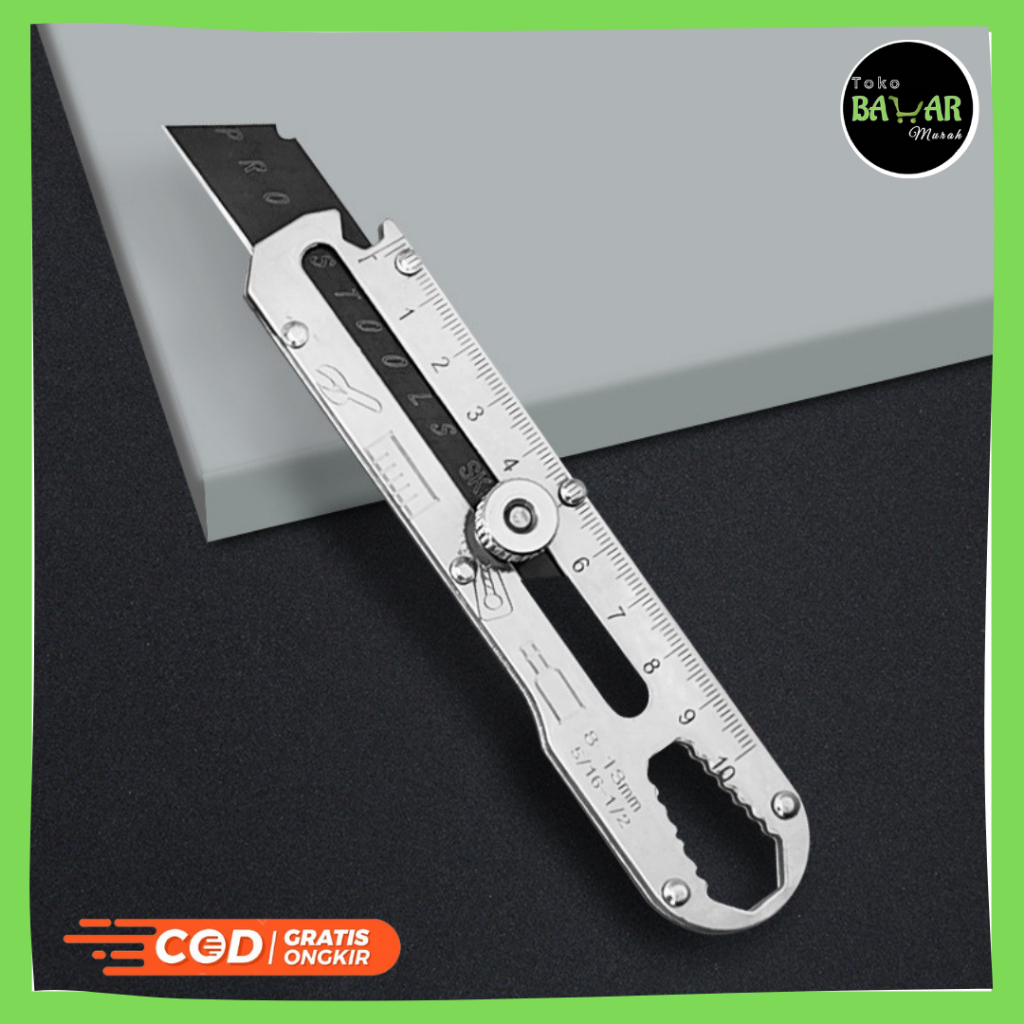 

Cutter Stainless Steel 9 IN 1 / Pisau Cutter Pembuka Kaleng / Cutter 9 IN 1 Multifungsi Tahan Karat