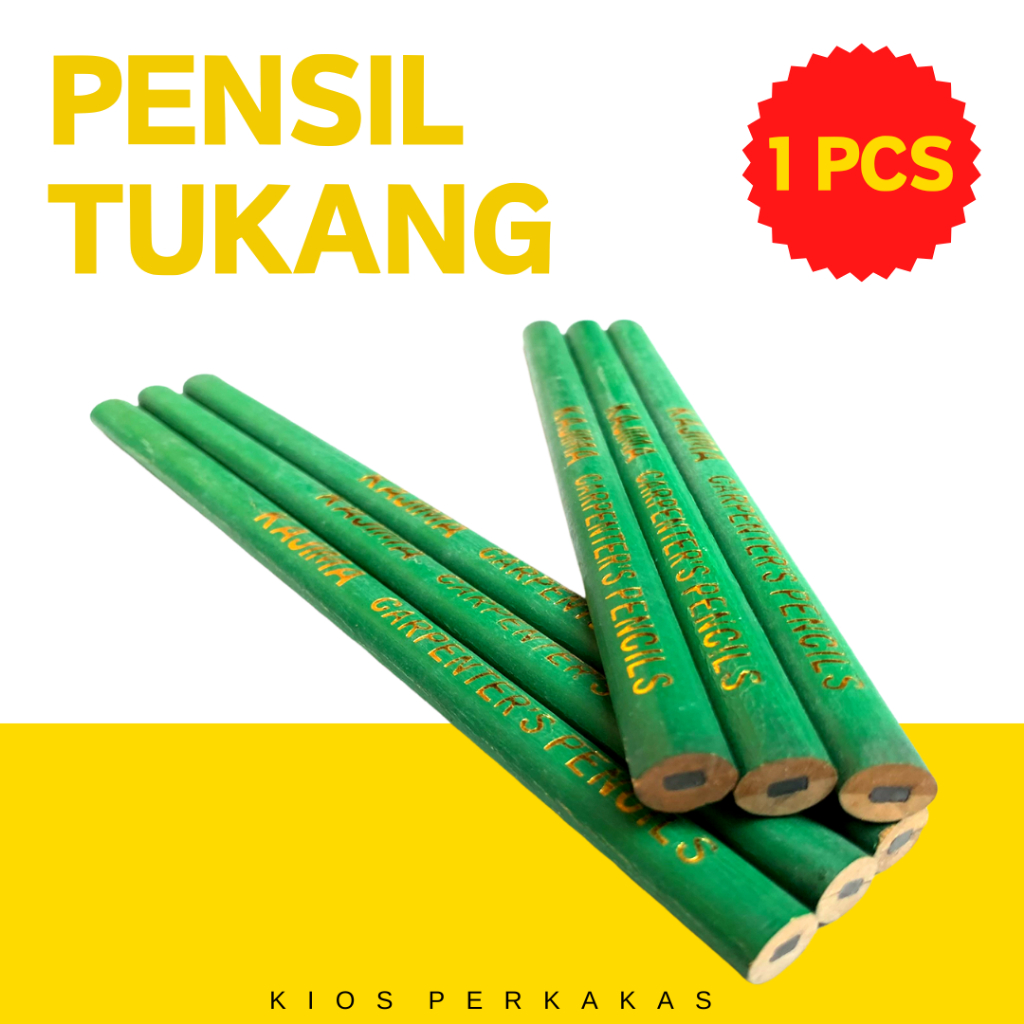 

Pensil Tukang Kayu Makita|Pensil Besar Tukang Bangunan Proyek|Pensil Kaligrafi Arab Tebal|Pensil Gesek Kertas Stiker Nomor|Pensil Gambar Penanda Kain Tutup dan Kaca