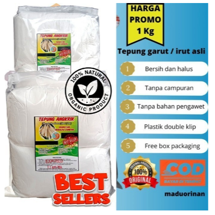 

Pati Garut Premium 1 Kg Tepung Garut Asli Obat Maag Asam Lambung