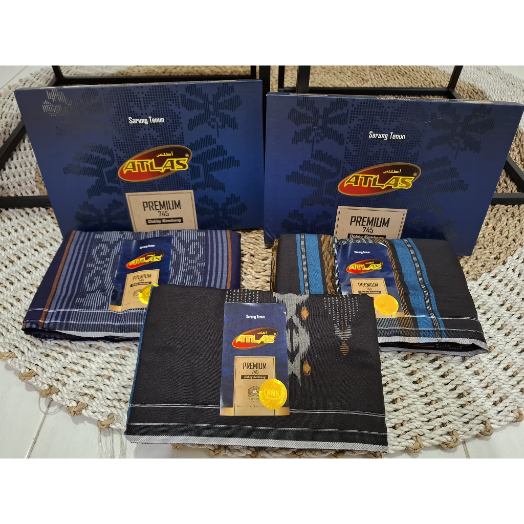 Sarung Atlas Premium 745 Motif Dobby Kembang | Herotekstil
