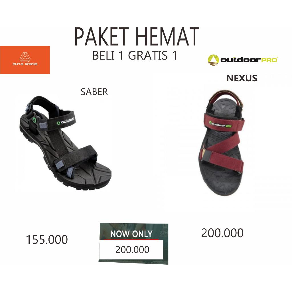 DUTAIRAMA - PAKET HEMAT BELI 1 GRATIS 1 SANDAL OUTDOOR NEXUS + SABER