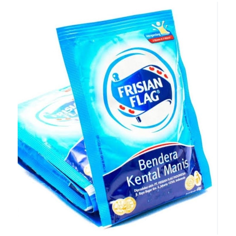 

Susu kental Manis Kemasan Sachet FRISIAN FLAG/Susu Kental Manis Sachet 40gr Isi 6