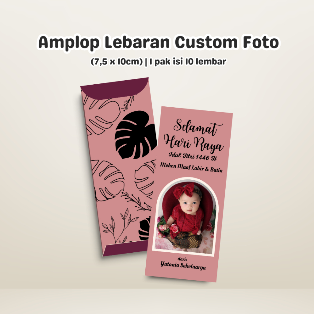 

Amplop Lebaran Custom/Angpao Custom Foto (1 pcs)