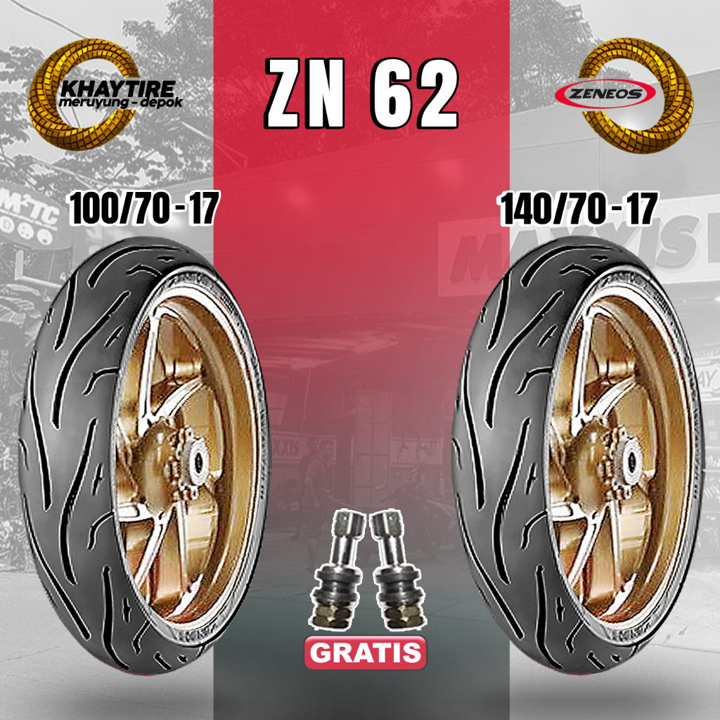 Paket Ban Motor Sport - Supermoto ZENEOS ZN62 100/70-17 + 140/70-17 Tubeless