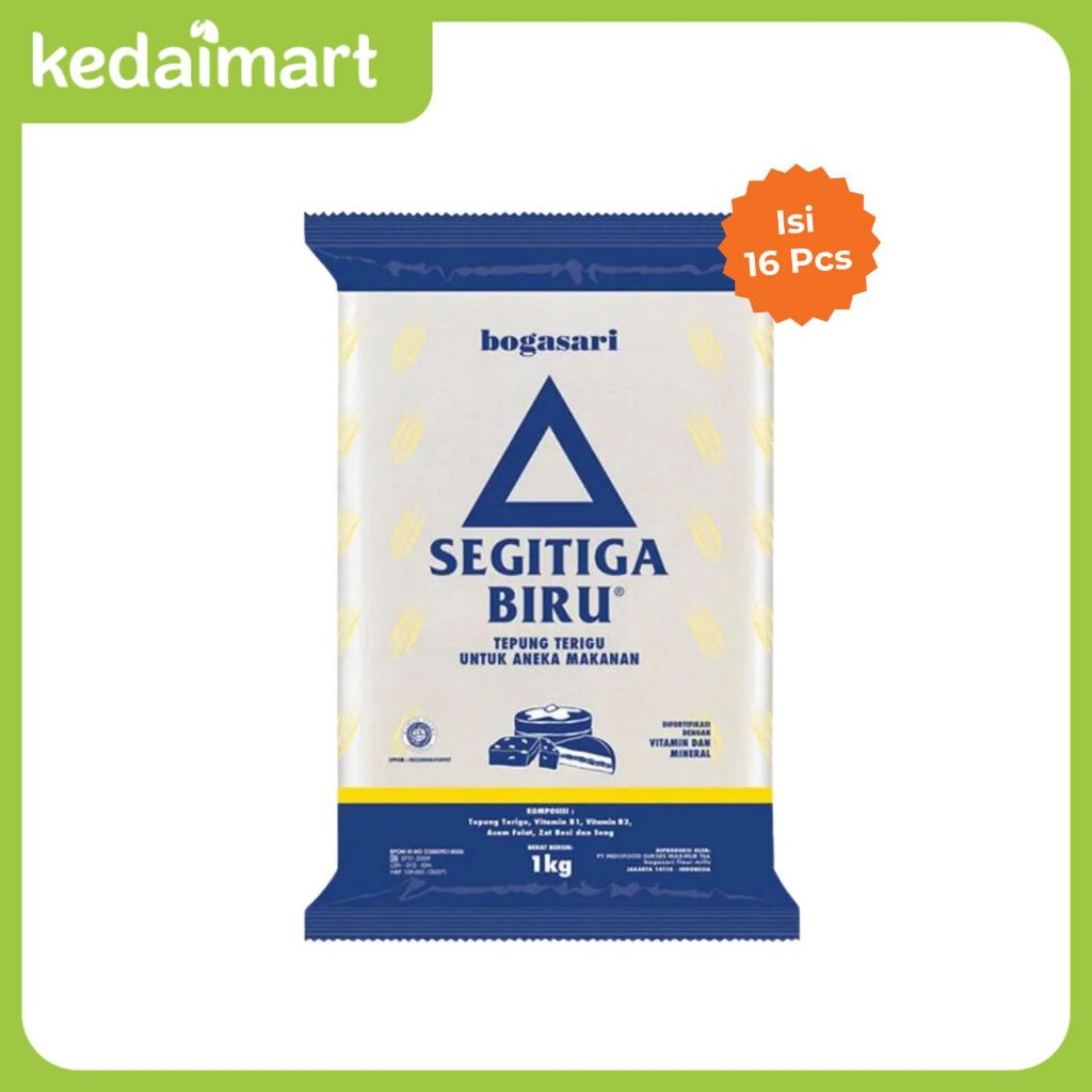

Tepung Terigu Segitiga Biru 1 Kg x 16 Pcs