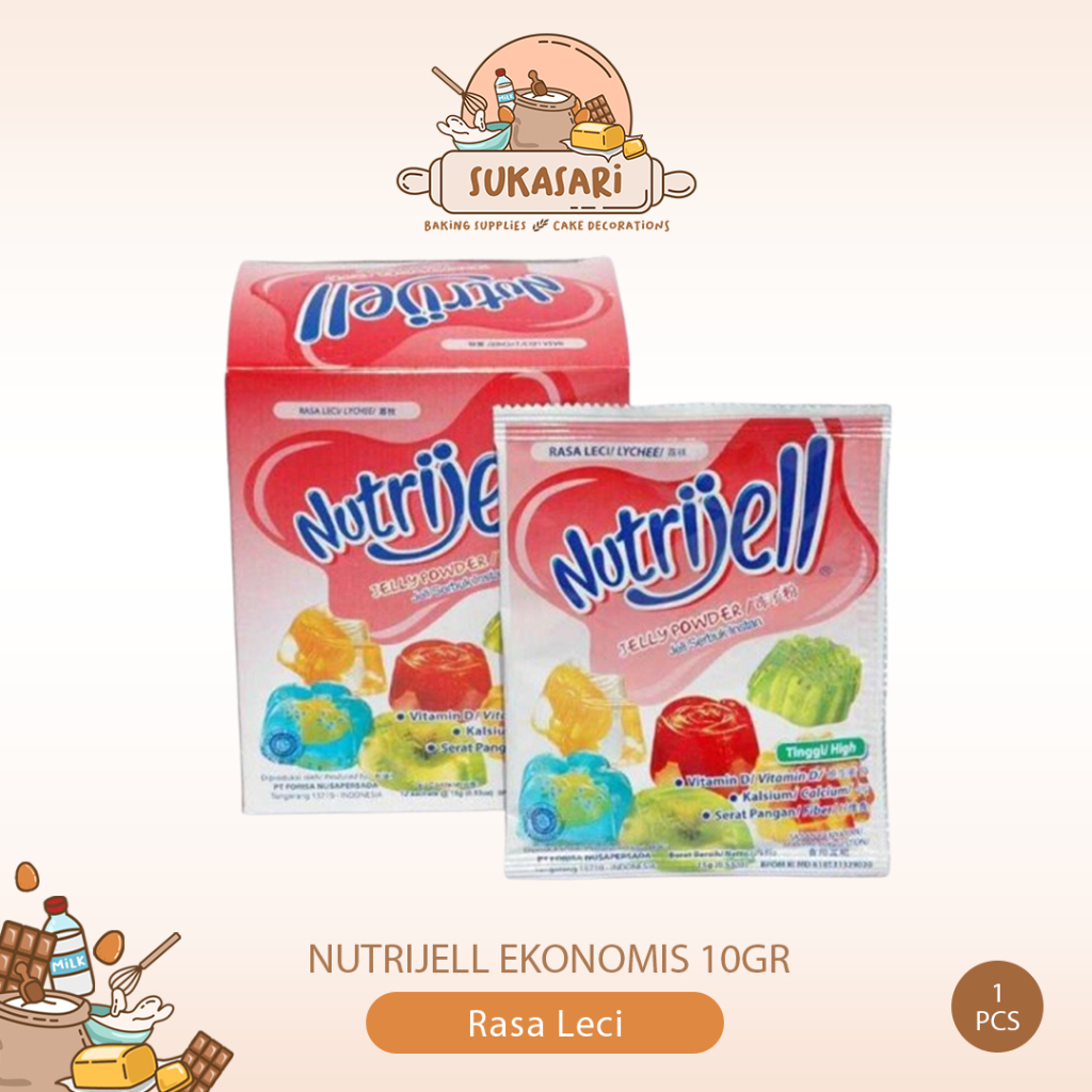 

Nutrijel Ekonomis Leci 10 gr / jelly agar Lychee murah