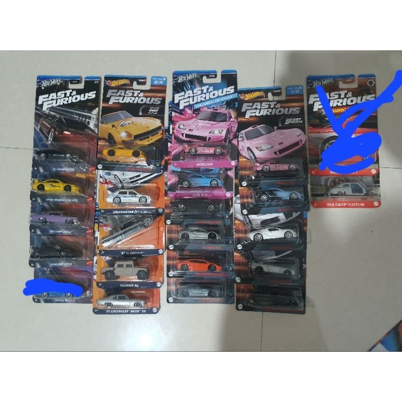 Hot Wheels Fast and Furious set 21 pcs