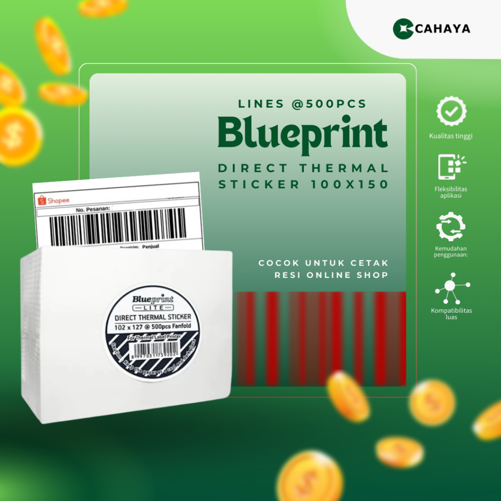 

Blueprint LITE Direct Thermal Sticker 100x150 @500pcs