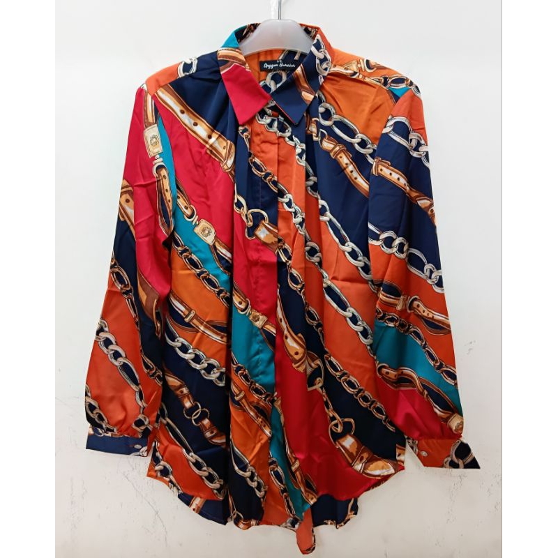 Kemeja Motif Rantai