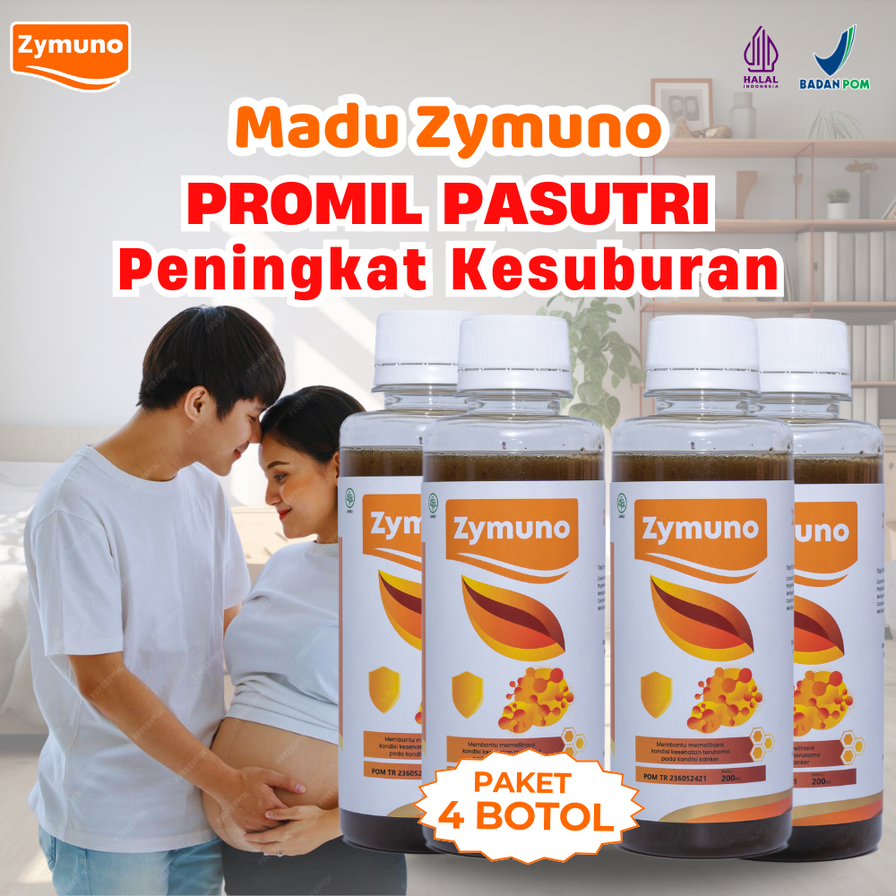 Zymuno Original Madu Multivitamin & Promil Untuk Pasutri (Paket 4 Botol)