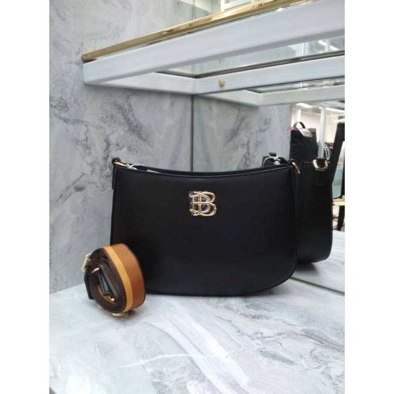 Tas Bonia Wanita Original Hitam Polos