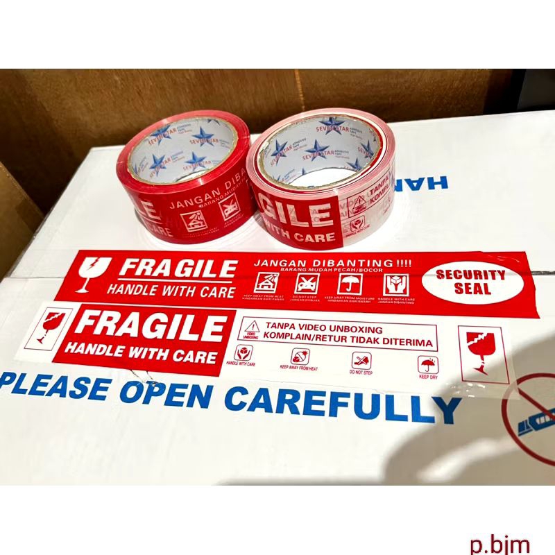 

Lakban Fragile Merah Jangan Di Bantinb 80yard