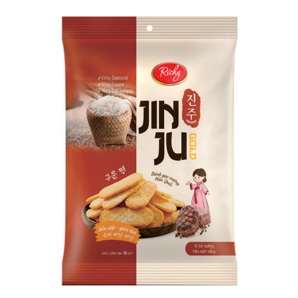

RICHY JINJU 134.4g RICE CRACKERS BBQ PEPPER STEAK