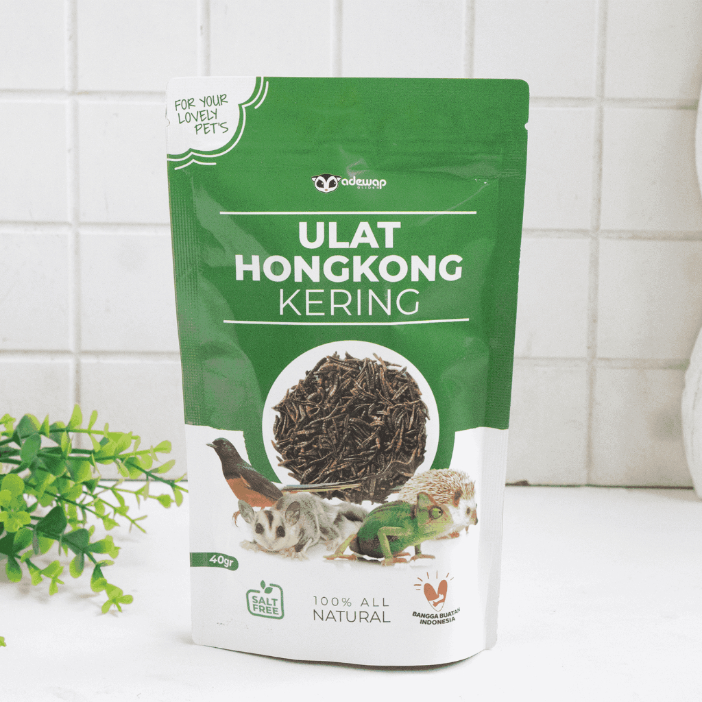 ADEWAP GLIDER Ulat Hongkong Kering 40gr Dried mealworm Sugar Glider