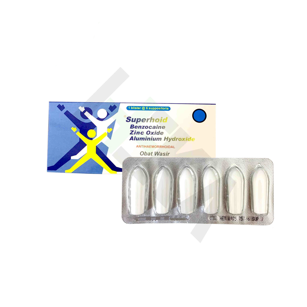 Superhoid Suppositoria Box isi 6 Supp - Obat Wasir [Majapahit]