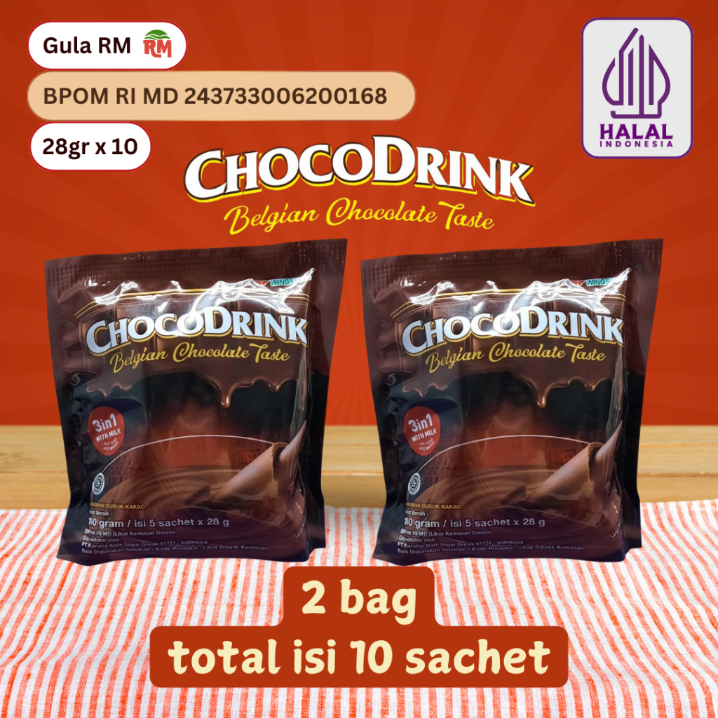

ChocoDrink Bubuk Cokelat 28g | isi 10 Sachet