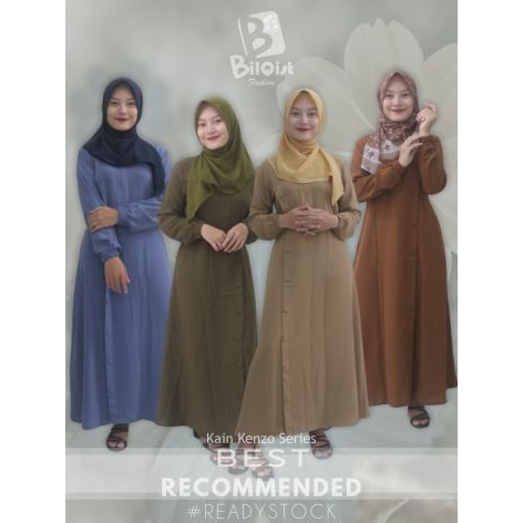 Gamis Katun Polos Kenzo//Home Dress//Gamis Lebaran//Gamis Terbaru