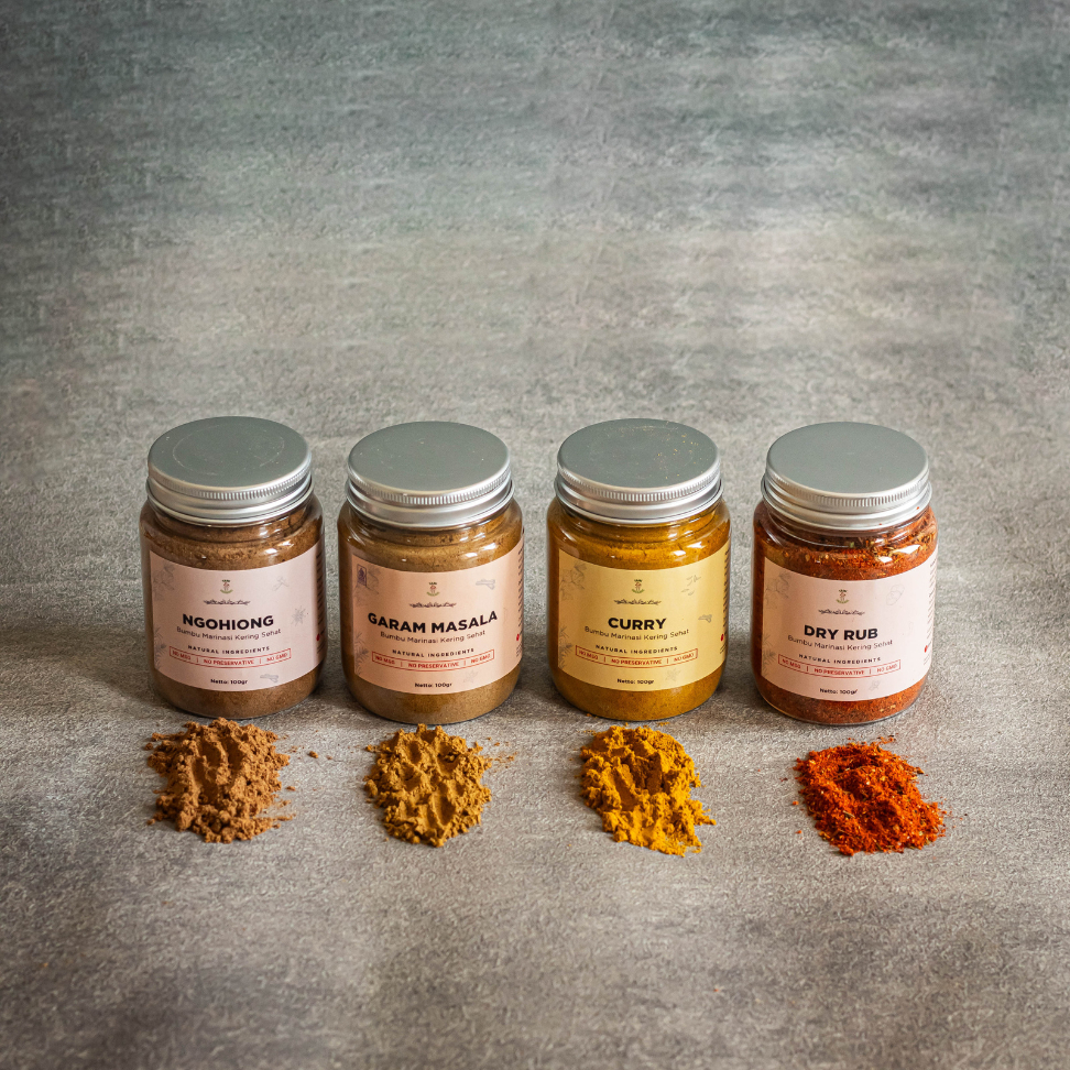 

Tani Organic Dry Rub Bumbu Marinasi Bumbu Kare Kari India Ngohiong Garam Masala 100 gram - Bumbu Serba Guna Rendah Lemak Spices Cajun Seasoning BBQ Grill - House Blend Dry Rub Bumbu Marinasi Mix Mix MixMix Tani Organic