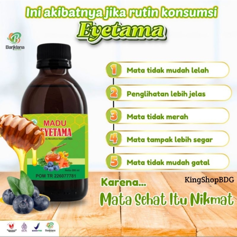

EYETAMA Madu Kesehatan Mata Minus Rabun Katarak Iritasi Merah Silinder