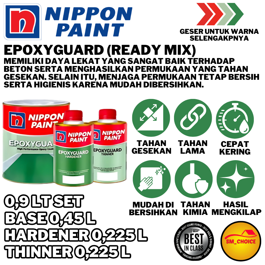 CAT LANTAI NIPPON EPOXYGUARD CAT KERAMIK EPOXY GUARD NIPPON FLOOR COATING