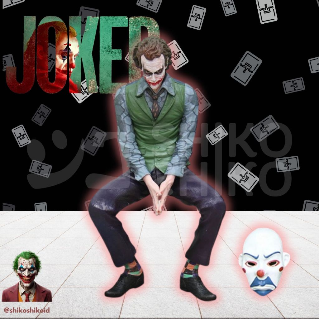 FGjok Figure Joker Action Figur Figurine Joker DC Joaquin Phoenix HQ Detail Suicide Squat