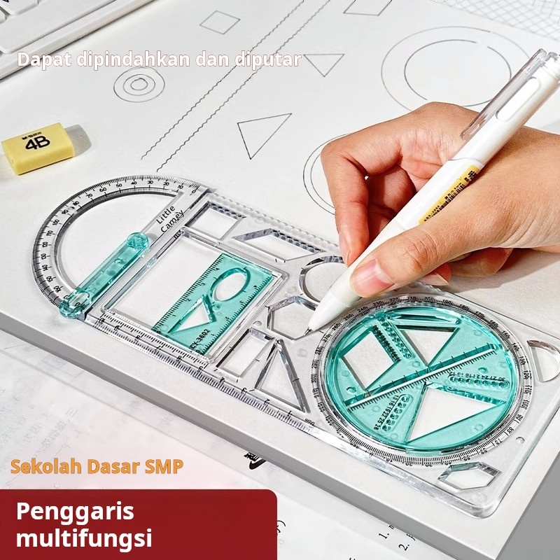 

Penggaris multifungsi untuk siswa, penggaris universal, templat koran yang disalin dengan tangan