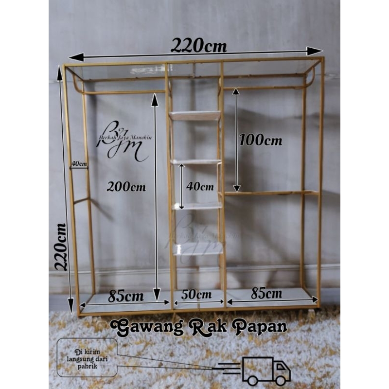gawang costom papan / gawang exklusif / gantungan baju premium / gawang mewah / gawang estetik