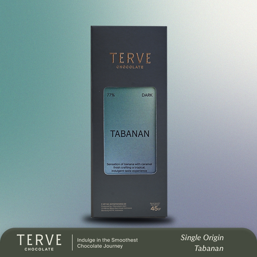 

Terve Chocolate - Dark Chocolate Single Origin Tabanan 45gr