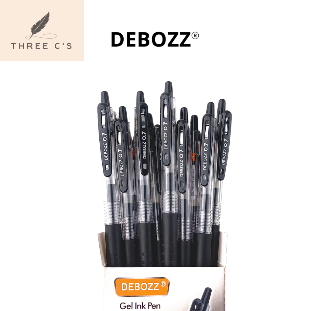 

Gel Pen Pulpen Pena Hitam 0.7mm 1 Kotak 12pcs DEBOZZ DB-G07