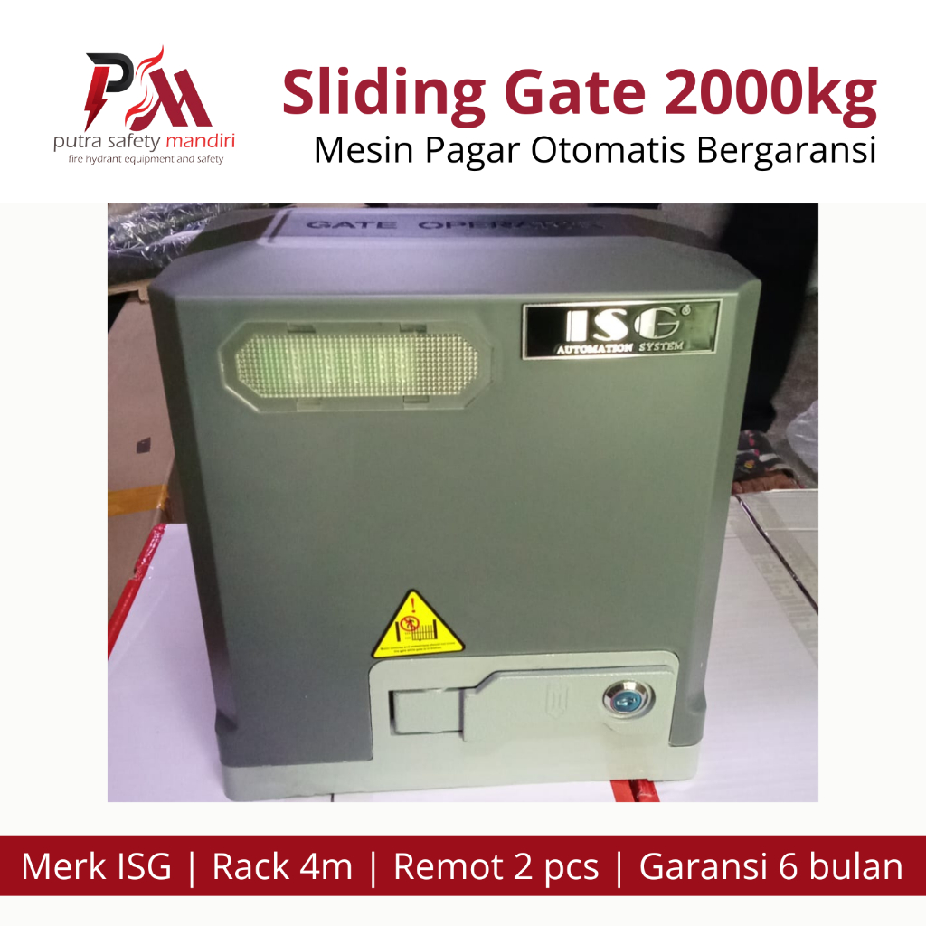 MESIN PAGAR OTOMATIS 2000KG ISG SLIDING GATE REMOT FULLSET