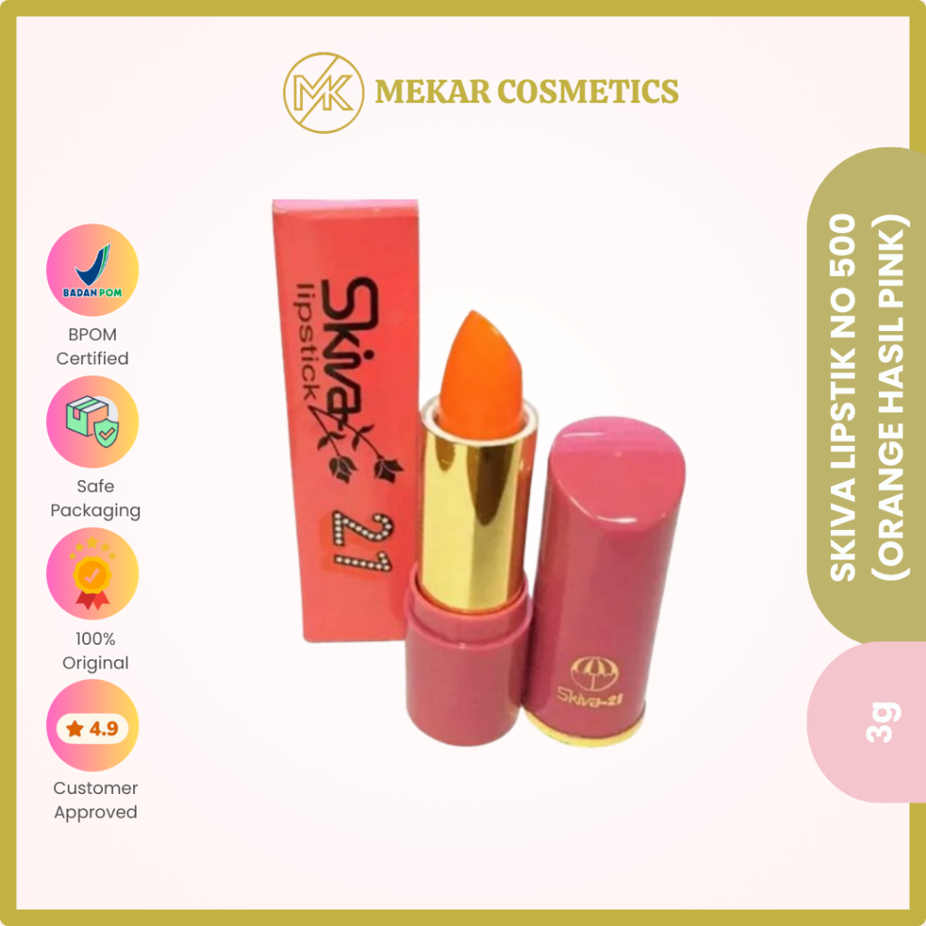 SKIVA LIPSTIK NO 500 (ORANGE HASIL PINK)