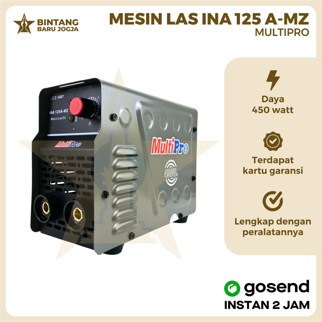 MULTIPRO  ina 125 a-mz mesin las listrik inverter 450 watt