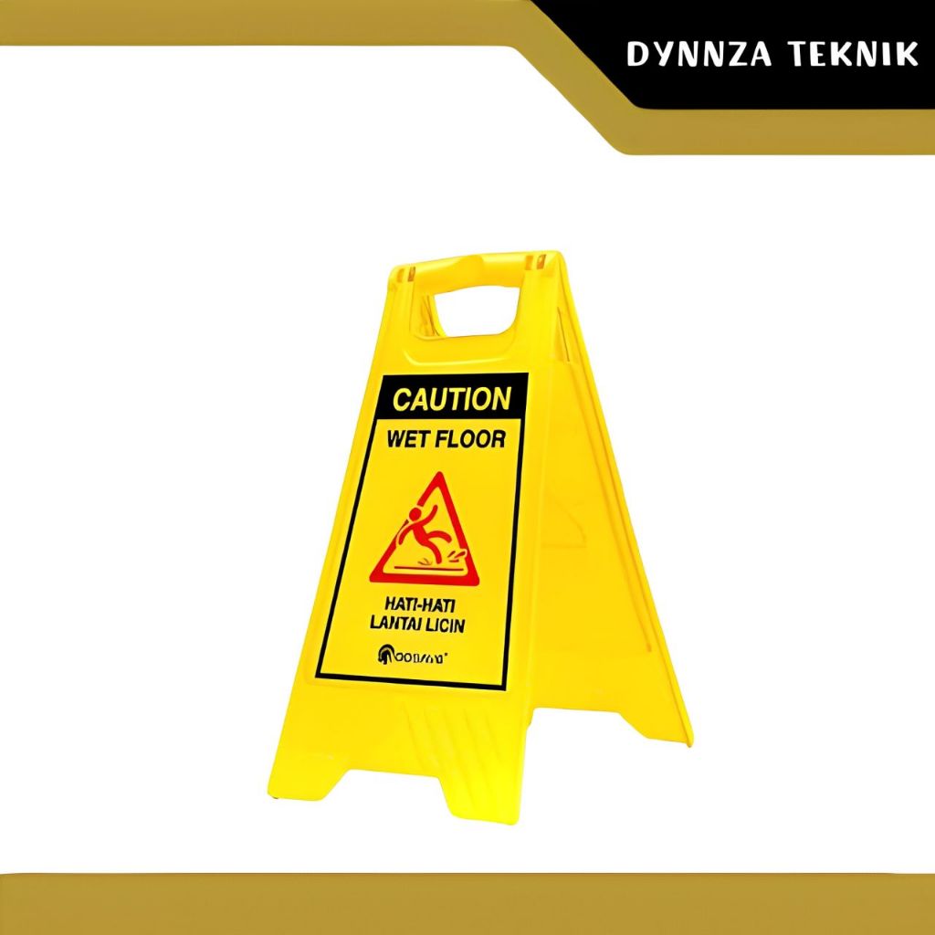 Papan Awas Lantai Licin/Caution Wet Floor Sign Board/Papan Hati-Hati Lantai Licin