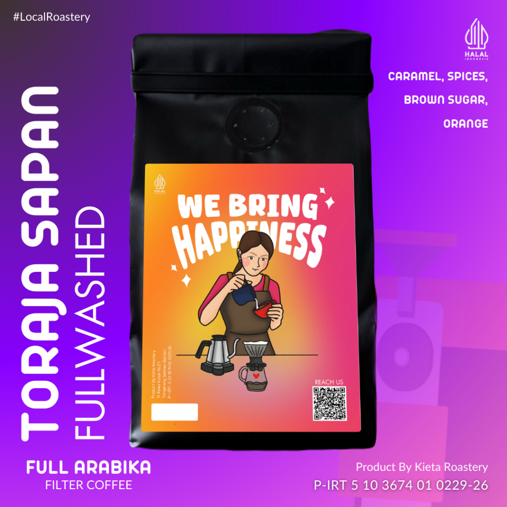 

Kieta Roastery - Biji Kopi 100% Arabika Toraja Sapan 1kg / Bubuk Roasted Coffee Bean Filter Single Origin