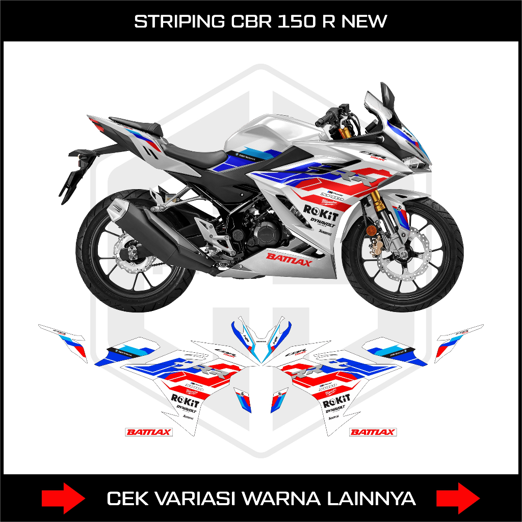 STRIPING CBR 150R K45R / DECAL STICKER HONDA NEW CBR K45R 150R LIVERY TREE COLOR BMW