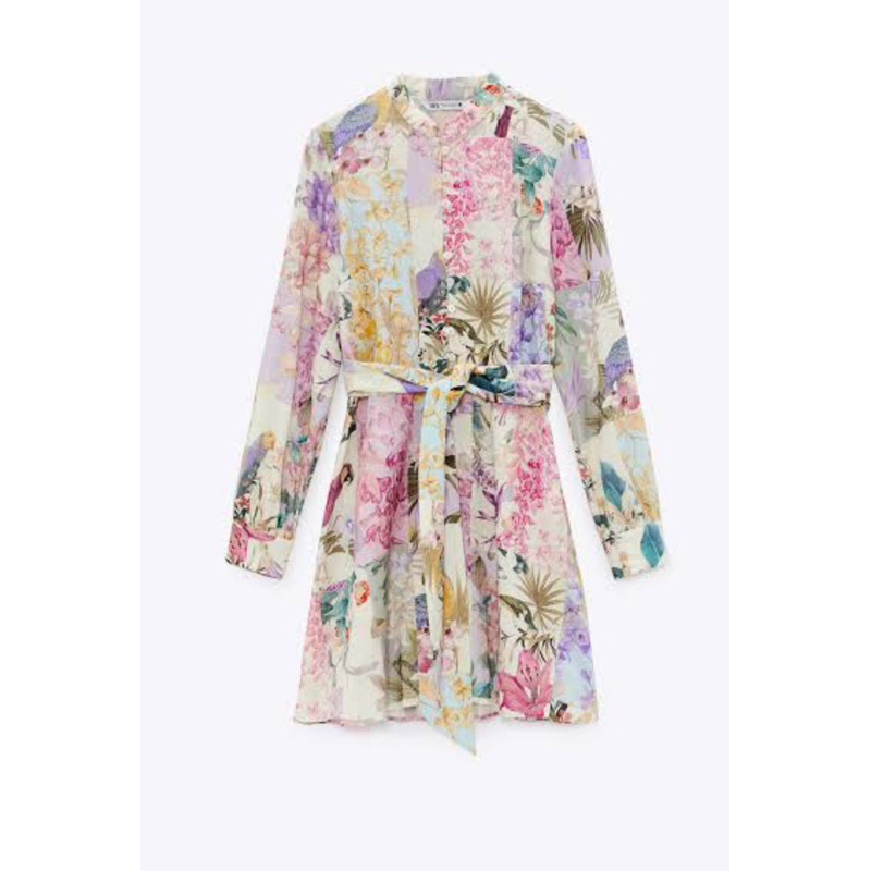 Zara Floral Linen Dress ala Zimmer