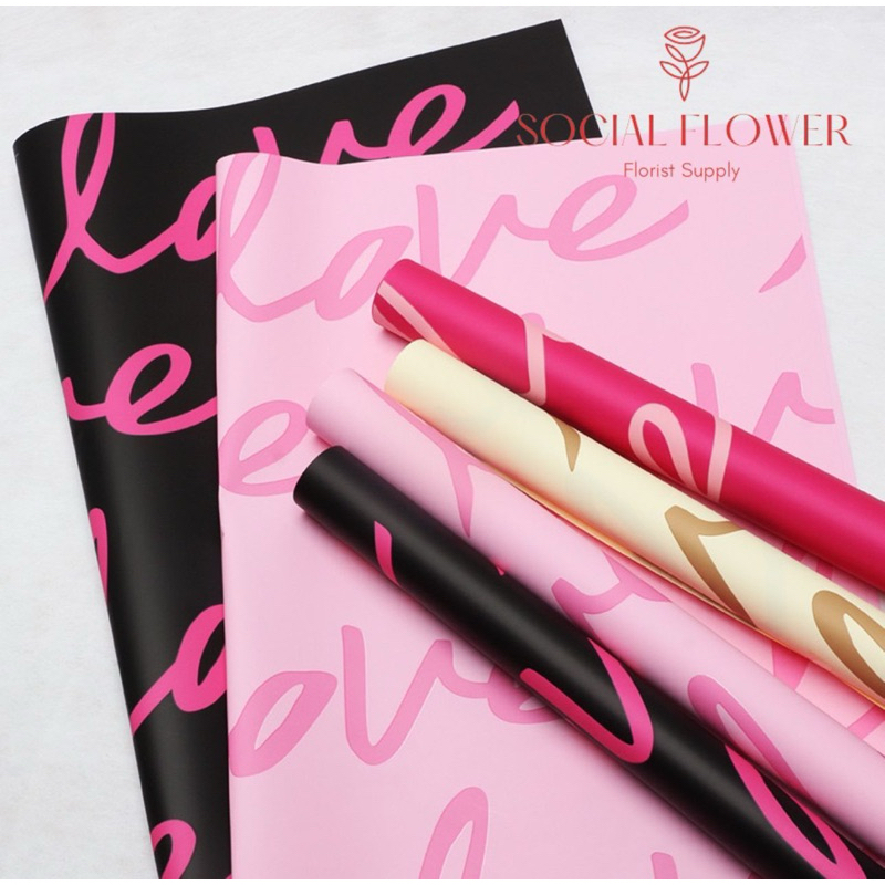 

Flower Wrapping Tulisan Love