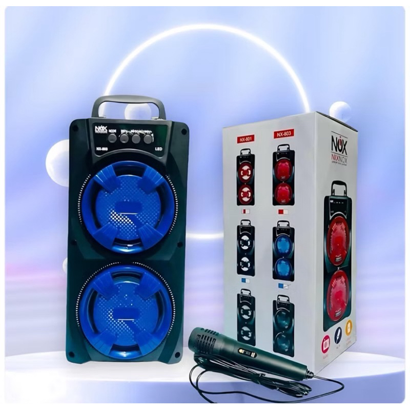 Speaker Bluetooth Plus Mic Portabel NixNox 803/805 Meeting Super Bass Murah