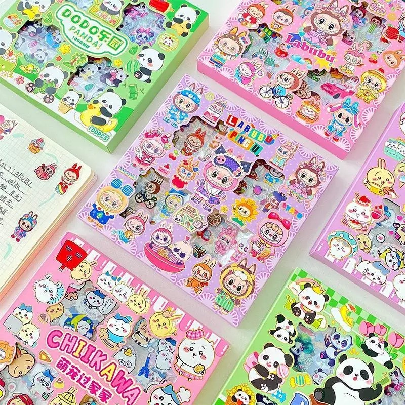 

STICKER LABUBU isi 100 Pcs/box Waterproof Anti air Stiker kartun/Sticker Karakter