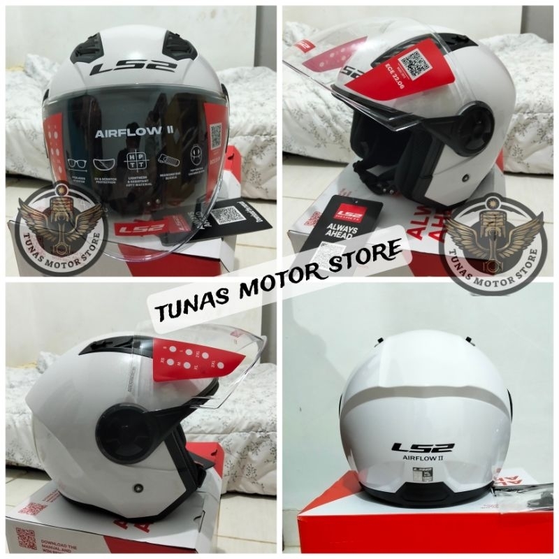 HELM LS2 OF616 AIRFLOW ll half face single visor HELM HALF FACE LS2 OF616 airflow ll VND original 10