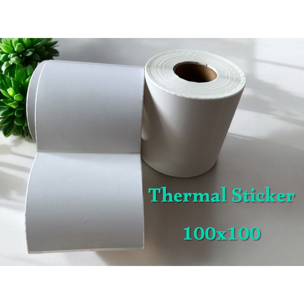 

Kertas Sticker Label Thermal 100x100 mm 100 x 100 core 0,5" 1/2 inch - 100x100 100mm 100 x 100