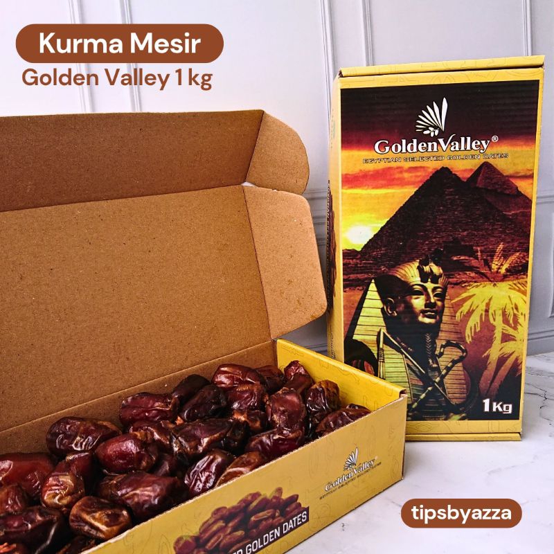 

Golden Valley Kurma Mesir Premium Manis Empuk Enak 1 kg