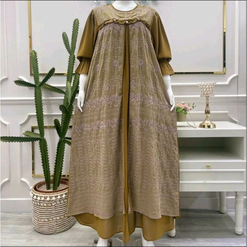 Gamis Salvina cerutti bordir layer