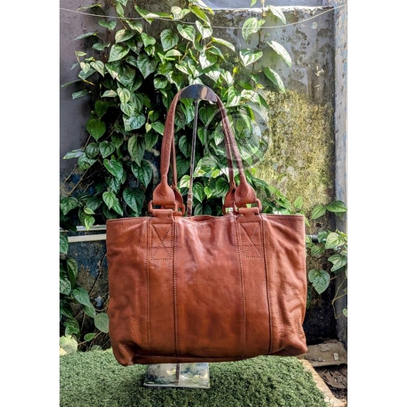 [From Japan] Authentic Genten round zip tote bag