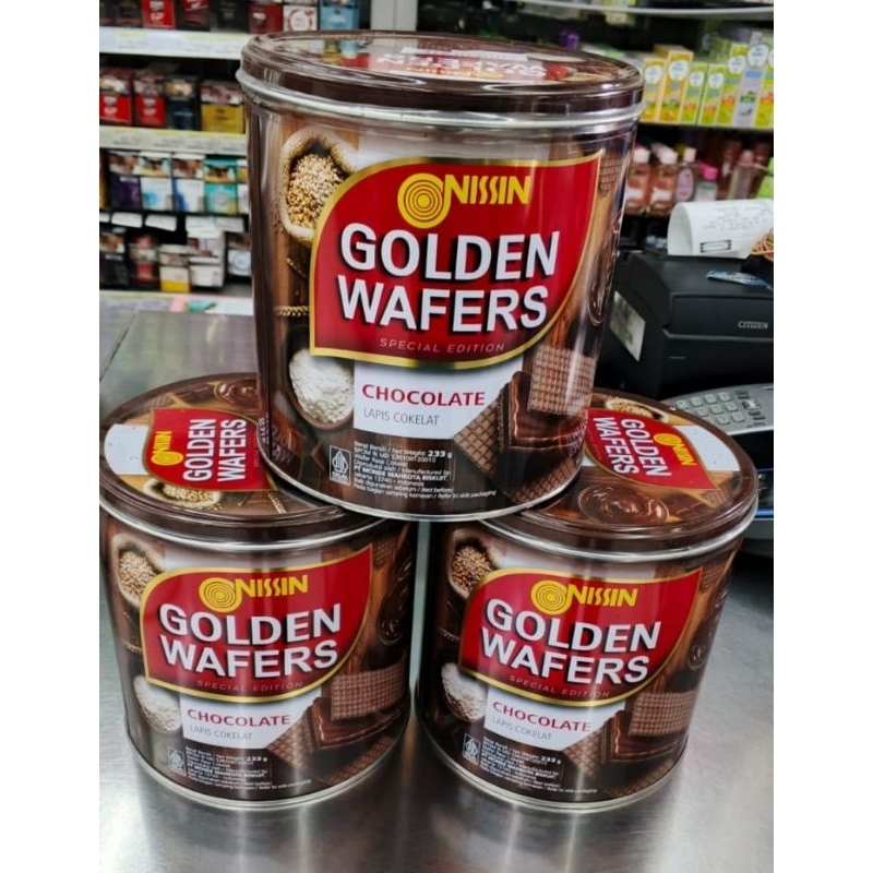 

wafer Nissin coklat kaleng 1 dus isi 6