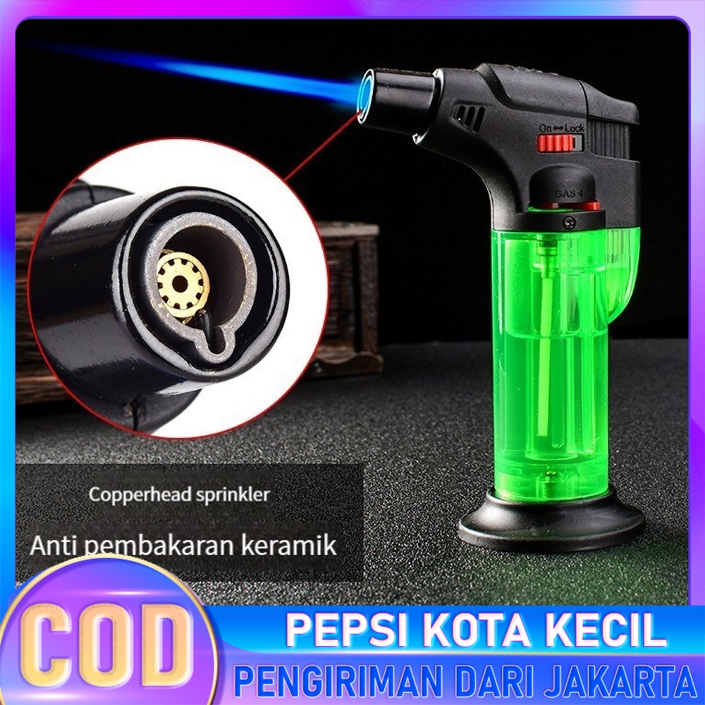 Firetric Korek Api Gas Butane Torch Jet Windproof Anti Angin / Korek Pematik Api Kompor Gas / Pemant