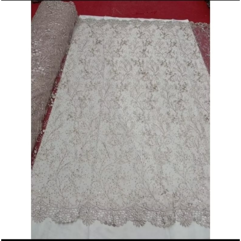 Bahan kain brokat Tile salur akar merambat/bakal gamis